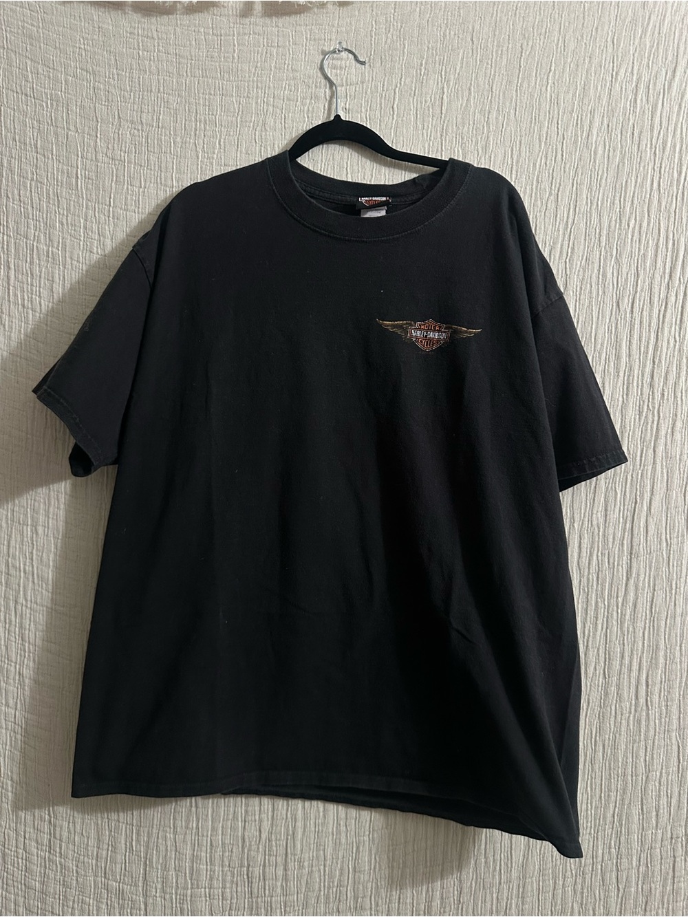 Harley-Davidson Black Short Sleeve Tee with Winged Chest Logo